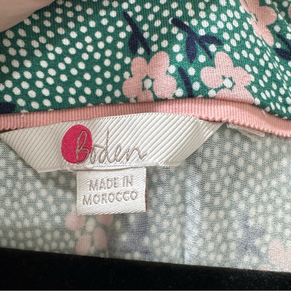 Boden Ava Jersey Midi Dress Forest/Chalky Pink Daisy Spring Women's 12 Tall** - Picture 8 of 15